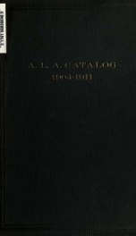 A.L.A. catalog, 1904-1911, class list; 3000 titles for a popular library, with notes and indexes;_cover