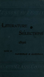 Literature, 1896: selections from Wordsworth, Coleridge, Campbell and Longfellow ; edited with introduction,literary estimate and notes_cover