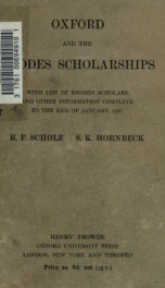 Oxford and the Rhodes Scholarships_cover