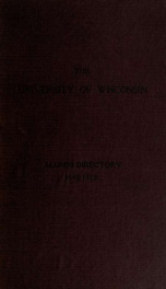 Alumni directory, 1849-1919_cover