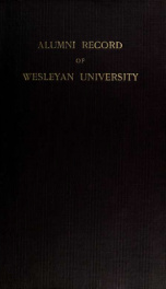 Alumni record of Wesleyan University, Middletown, Conn.;_cover