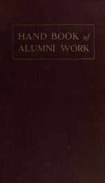 Hand book of alumni work_cover