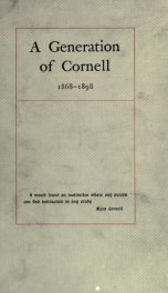 A generation of Cornell, 1868-1898_cover