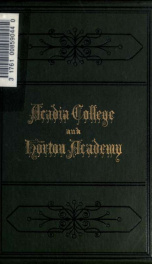 Memorials of Acadia College and Horton Academy for the half-century 1828-1878_cover