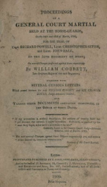 Proceedings of a general court martial held at the Horse-guards, on the 24th and 27th of March, 1792, for the trial of Capt. Richard Powell, Lieut. Christopher Seton, and Lieut. John Hall, of the 54th Regiment of Foot; on several charges preferred against_cover