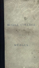 McGill College and its medals;_cover