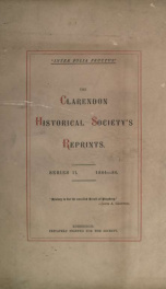 The Clarendon Historical Society's reprints Series 2_cover