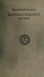 General catalogue of Princeton University 1746-1906_cover