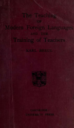 The teaching of modern foreign languages and the training of teachers_cover