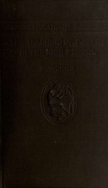 The teaching of poetry in the high school_cover