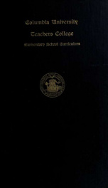 The curriculum of the elementary school .._cover