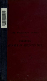 Forster's animals of Hudson's Bay_cover