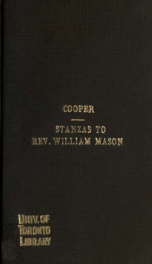 Stanzas, inscribed to the Rev. William Mason, M.A., as a testimony of esteen and friendship_cover