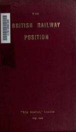 The British railway position; reprinted from The Statist;_cover