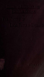 The history of local rates in England, five lectures_cover