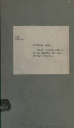 Brief considerations on the income tax and tariff reform, in connection with the present state of the currency_cover