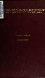 Legal tender, a study in English and American monetary history_cover