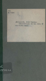 Observations on the duty on sea-borne coal; and on the peculiar duties and charges on coal in the Port of London. Founded on the reports of Parliamentary committees and other official documents_cover