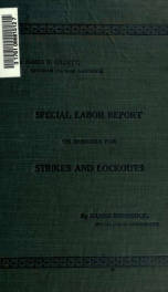 Report on the labor laws and labor conditions of foreign countries in relation to strikes and lockouts_cover