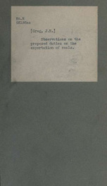 Observations on the proposed duties on the exportation of coals; with tables and statements, from Parliamentary returns and other authentic sources, April, 1842_cover