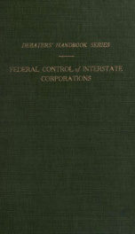 Selected articles on federal control of interstate corporations_cover