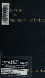 A treatise on photographic optics_cover