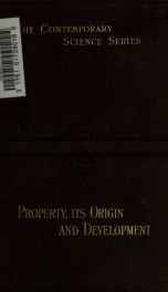 Property, its origin and development_cover