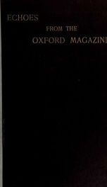 Echoes from the Oxford Magazine, being reprints of seven years_cover