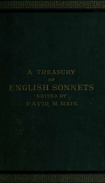 A treasury of English sonnets, ed. from the original sources with notes and illustrations_cover