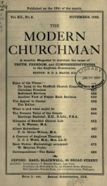 The Modern churchman 12, no.8_cover