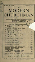 The Modern churchman 12, no.6-7_cover