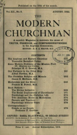 The Modern churchman 12, no.5_cover