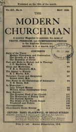 The Modern churchman 12, no.2_cover