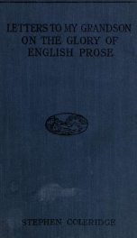 Letters to my grandson on the glory of English prose_cover