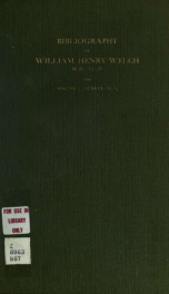 Bibliography of William Henry Welch_cover