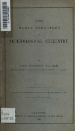 Some early treatises on technological chemistry_cover