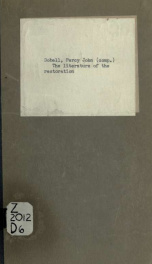 The literature of the restoration; being a collection of the poetrical and dramatic literature produced between the years 1660 and 1700, with particular reference to the writings of John Dryden_cover