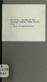 List of publications of the Museum of the American Indian, Heye Foundation_cover