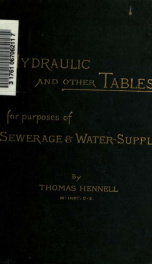 Hydraulic and other tables, for purposes of Sewage and water-supply_cover