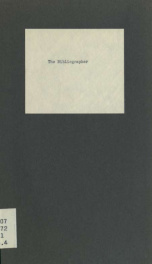 The Bibliographer 1_cover