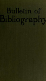 Bulletin of bibliography and magazine notes 8_cover