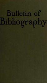 Bulletin of bibliography and magazine notes 9_cover