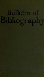 Bulletin of bibliography and magazine notes 10_cover