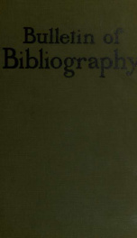 Bulletin of bibliography and magazine notes 11_cover