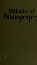 Bulletin of bibliography and magazine notes 2_cover