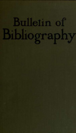 Bulletin of bibliography and magazine notes 3_cover