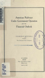 American railways under government operation and the financial outlook_cover