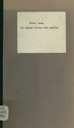 The English railway rate question_cover