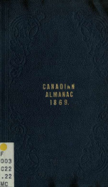 Canadian almanac and directory 22, 1869_cover