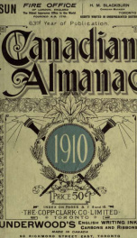 Canadian almanac and directory 63, 1910_cover